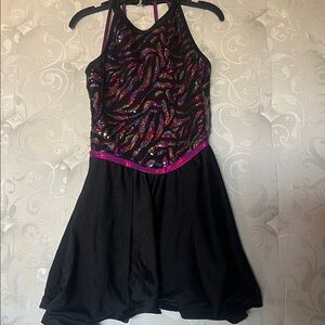 Sequin Zebra Print Dress